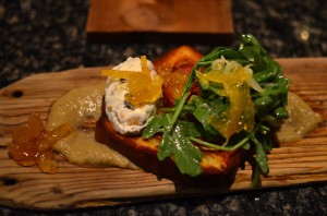 Sausage on toasted bread