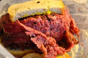 Smoked meat up close