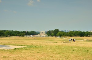 The Lincoln Memorial in the distance