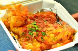 Crawfish enchilada appetizer