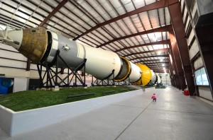 Saturn V rocket display (you can see how big it was compared to J in the background!)