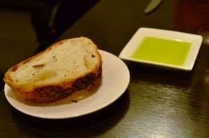 Sourdough bread and olive oil