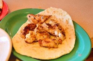 Chicken fajita taco