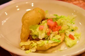     Puffy beef taco from La Hacienda de Los Barrios