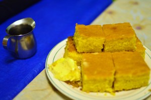 Cornbread with cane syrup