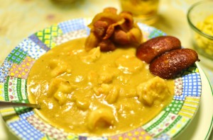 Smothered shrimp and grits