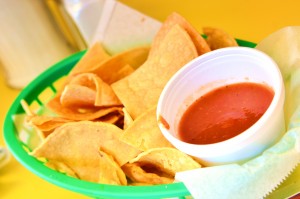 Chips and salsa at El Milagrito