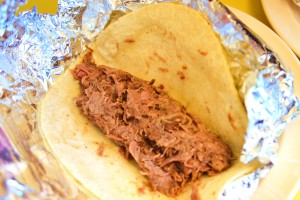 Barbacoa taco from El Milagrito