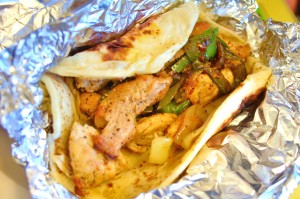 Chicken fajita taco from El Milagrito