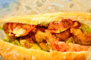 Garlic shrimp banh mi