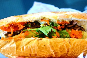 Grilled pork banh mi